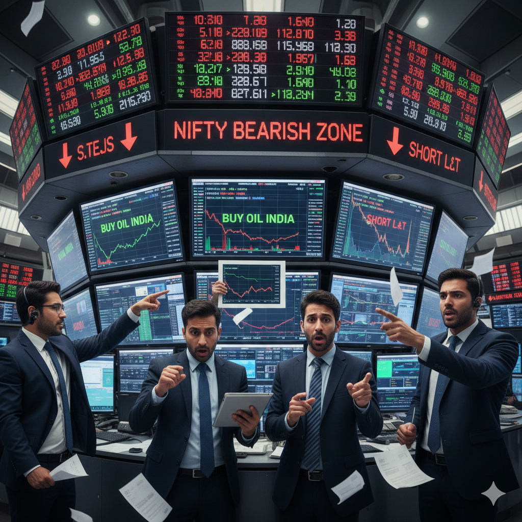 Nifty Enters Bearish Zone as Analysts Recommend Buying Oil India, Shorting L&T