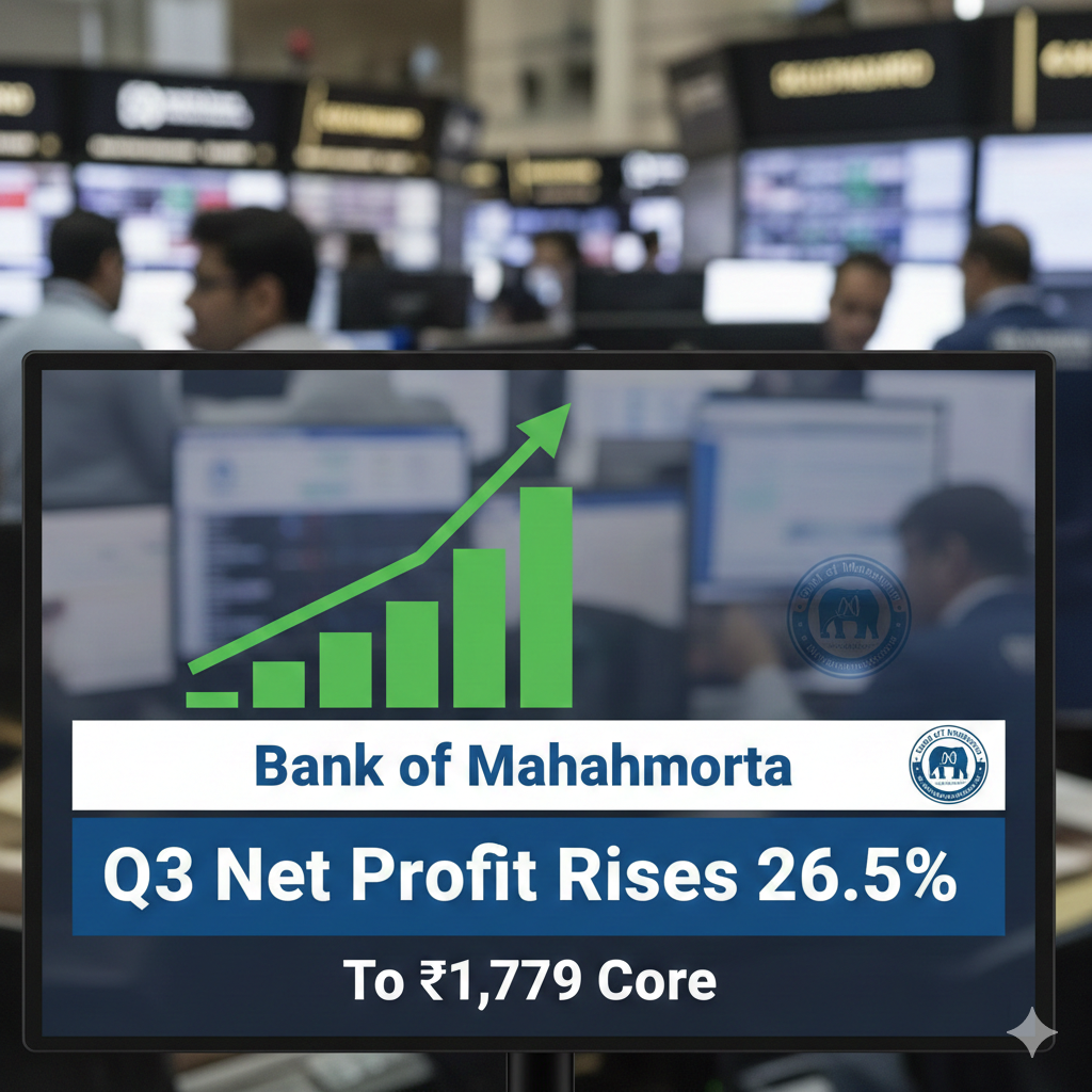 Bank of Maharashtra Q3 Net Profit Rises 26.5% to ₹1,779 Crore