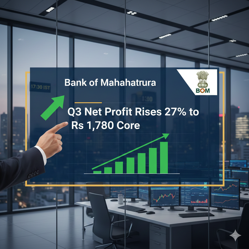 Bank of Maharashtra Q3 Net Profit Rises 27% to Rs 1,780 Crore