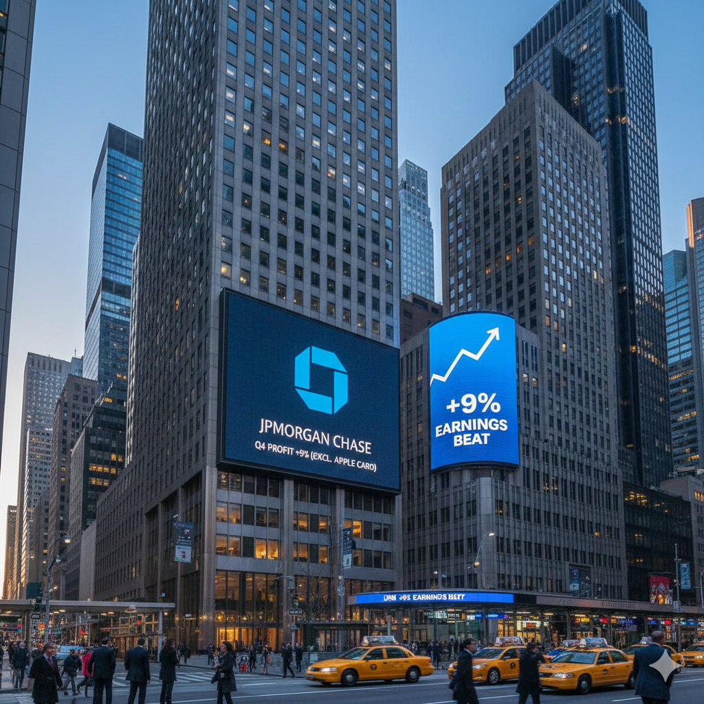 JPMorgan Chase Q4 profit rises 9% excluding Apple Card acquisition costs