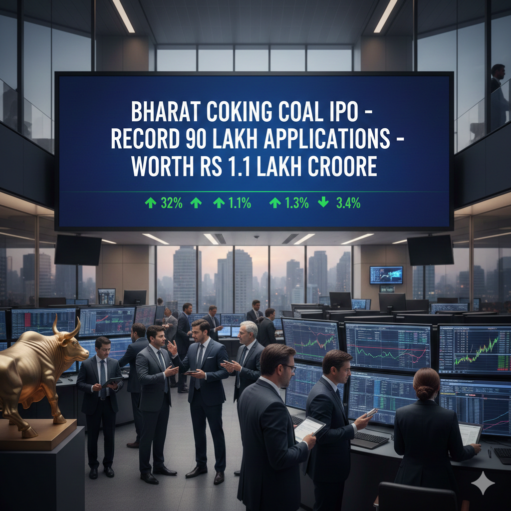 Bharat Coking Coal IPO Receives Record 90 Lakh Applications Worth Rs 1.1 Lakh Crore