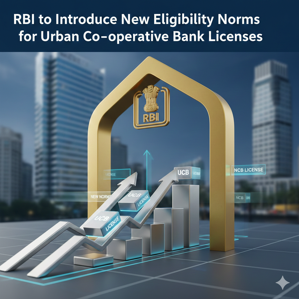 RBI to Introduce New Eligibility Norms for Urban Co-operative Bank Licenses