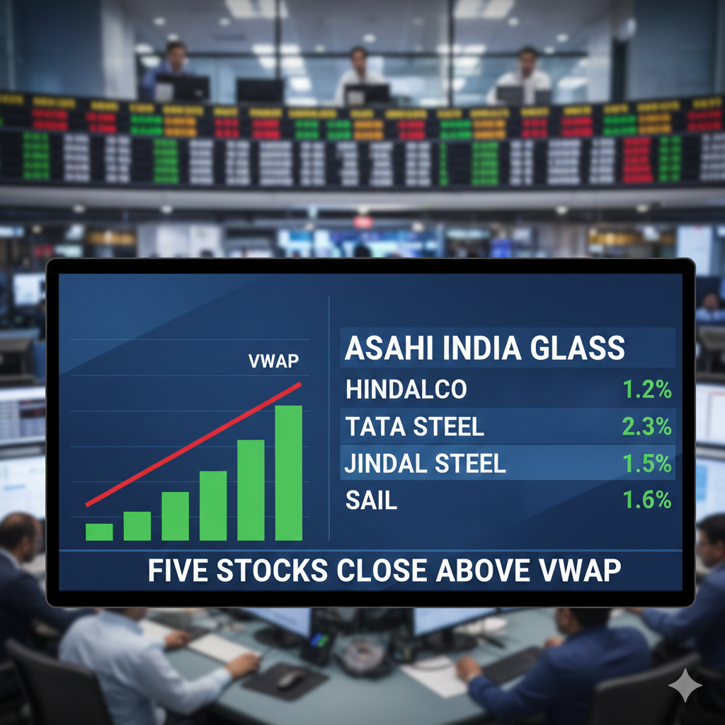 Asahi India Glass among five stocks to close above VWAP