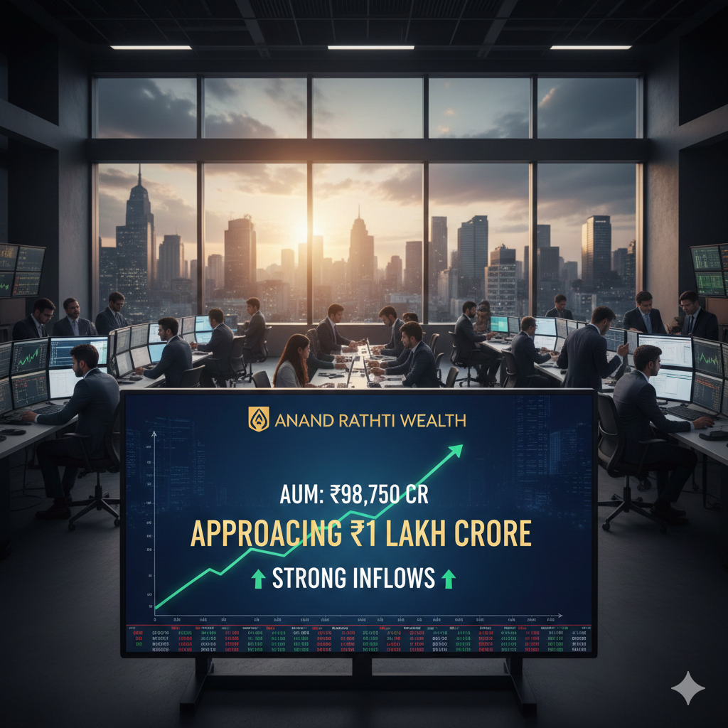 Anand Rathi Wealth AUM Approaches Rs 1 Lakh Crore on Strong Inflows