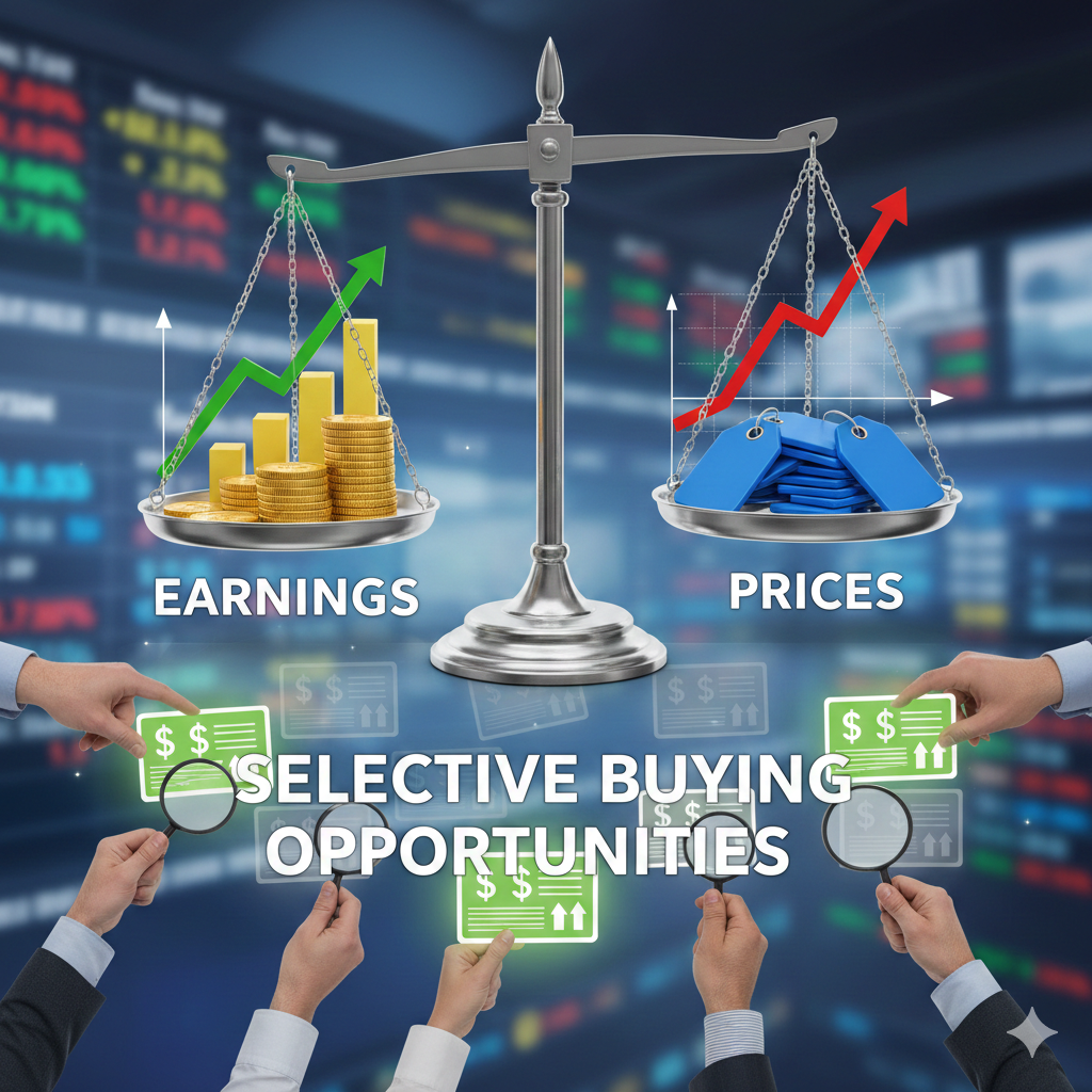 Earnings catch up with prices, creating selective buying opportunities.