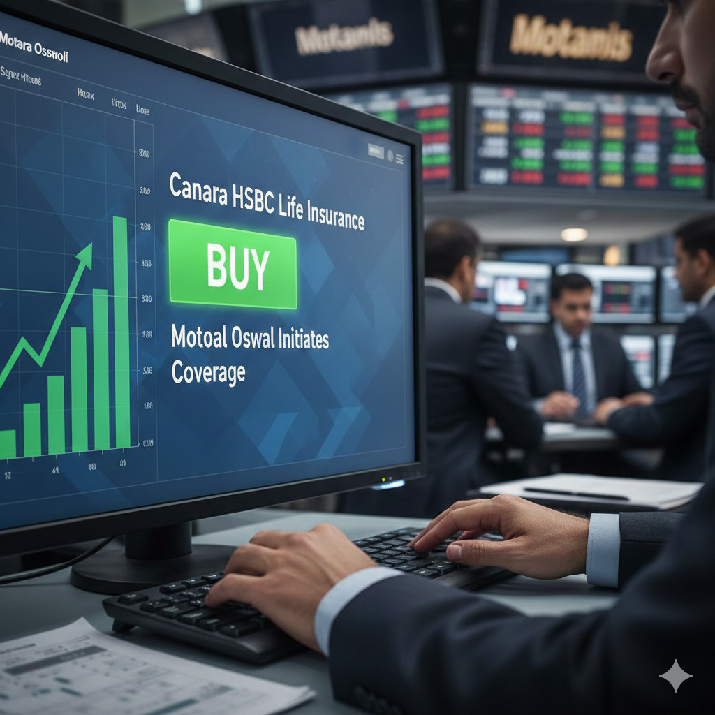 Motilal Oswal initiates coverage on Canara HSBC Life with Buy rating.