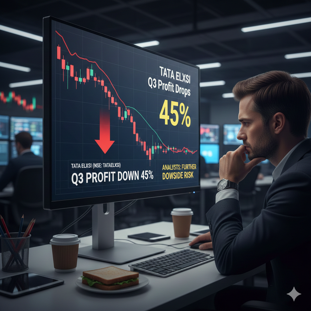 Tata Elxsi Q3 Profit Drops 45% as Analysts Predict Further Downside Risk