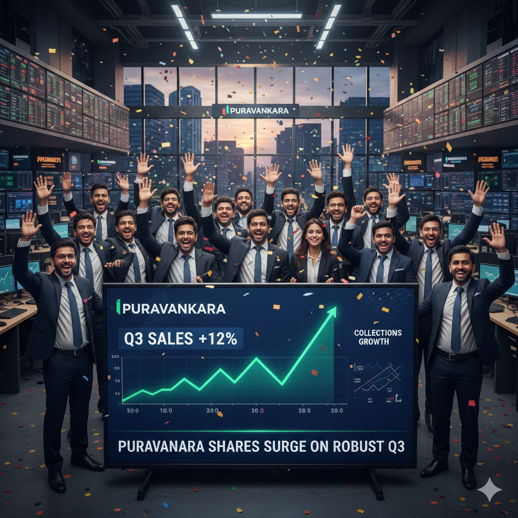Puravankara shares jump 12% on strong Q3 sales and collections growth.