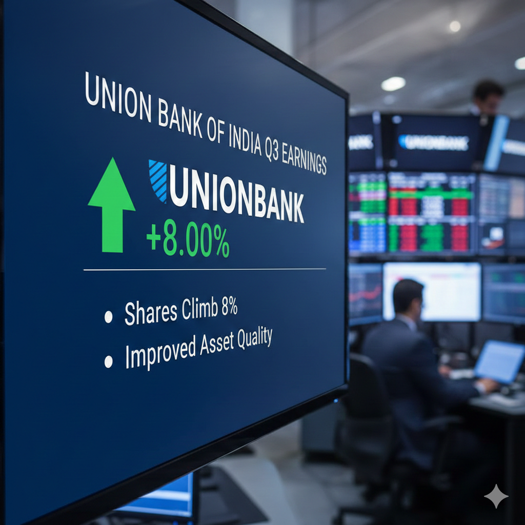 Union Bank of India Shares Climb 8% Following Q3 Earnings and Improved Asset Quality