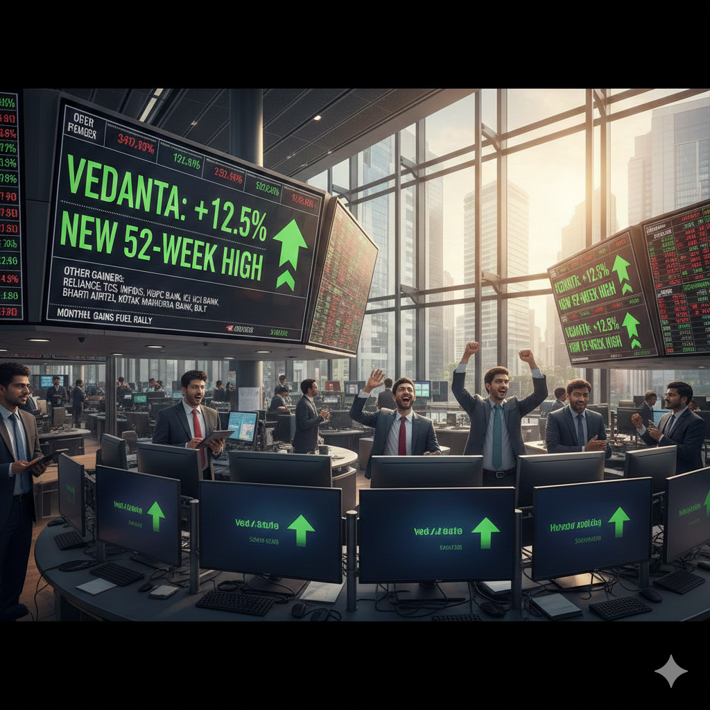 Vedanta and Eight Other Stocks Reach 52-Week Highs Following Monthly Gains