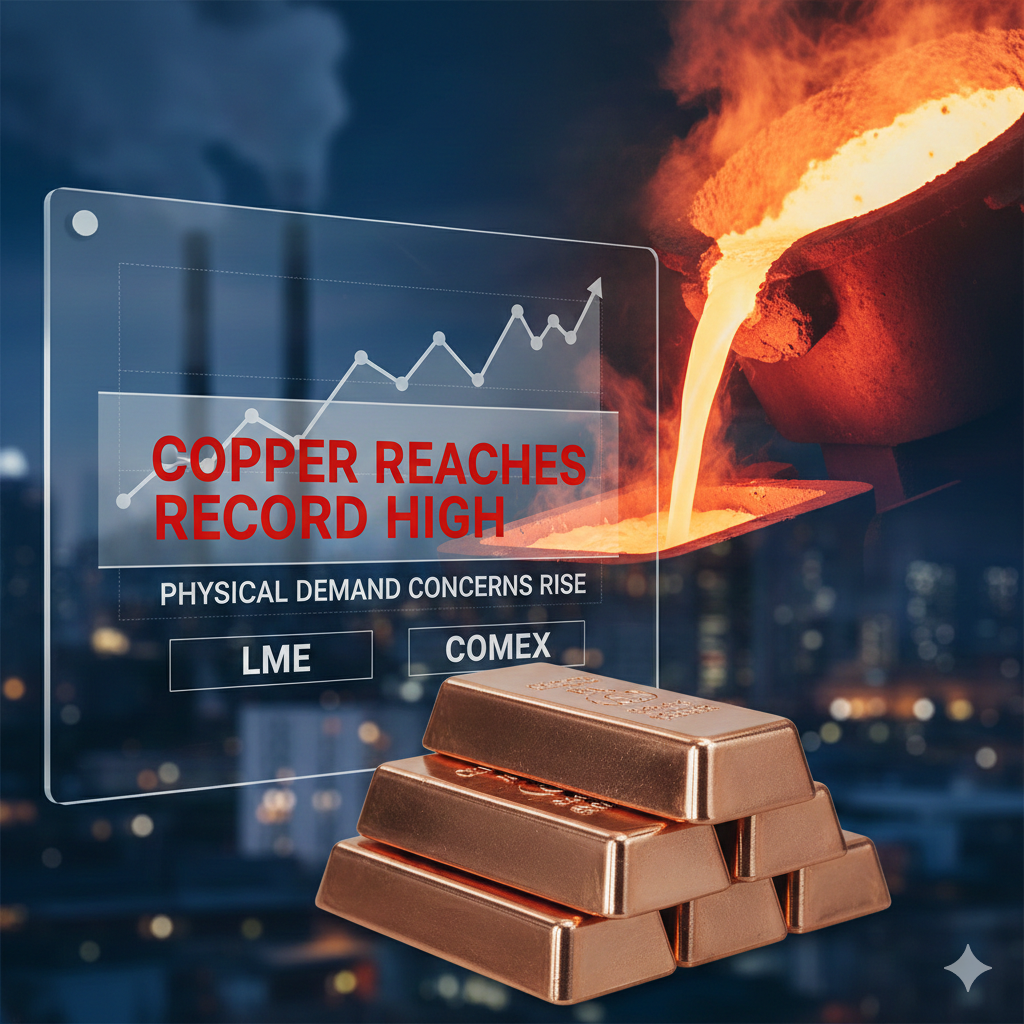 Copper Reaches Record High as Physical Demand Concerns Rise
