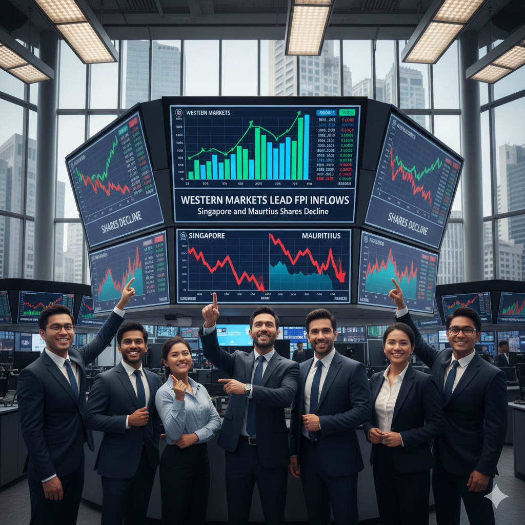 Western Markets Lead FPI Inflows as Singapore and Mauritius Shares Decline