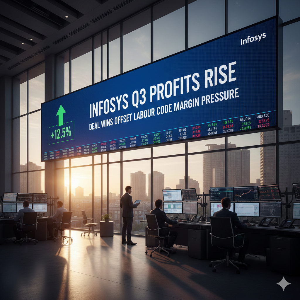 Infosys Q3 Profits Rise on Deal Wins Despite Labour Code Margin Pressure