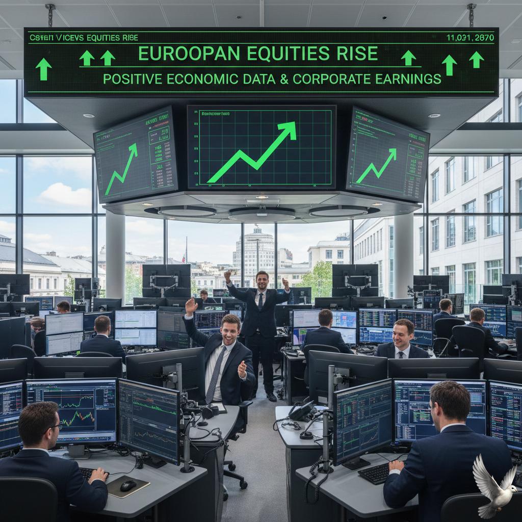 European Equities Rise on Positive Economic Data and Corporate Earnings