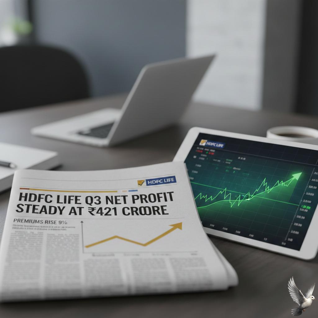 HDFC Life Q3 Net Profit Steady at ₹421 Crore as Premiums Rise 9%