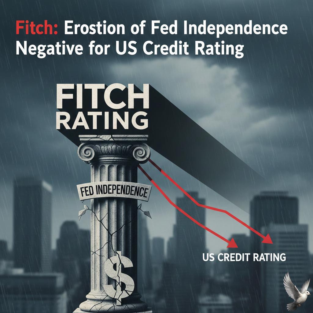 Fitch: Erosion of Fed independence negative for US credit rating.