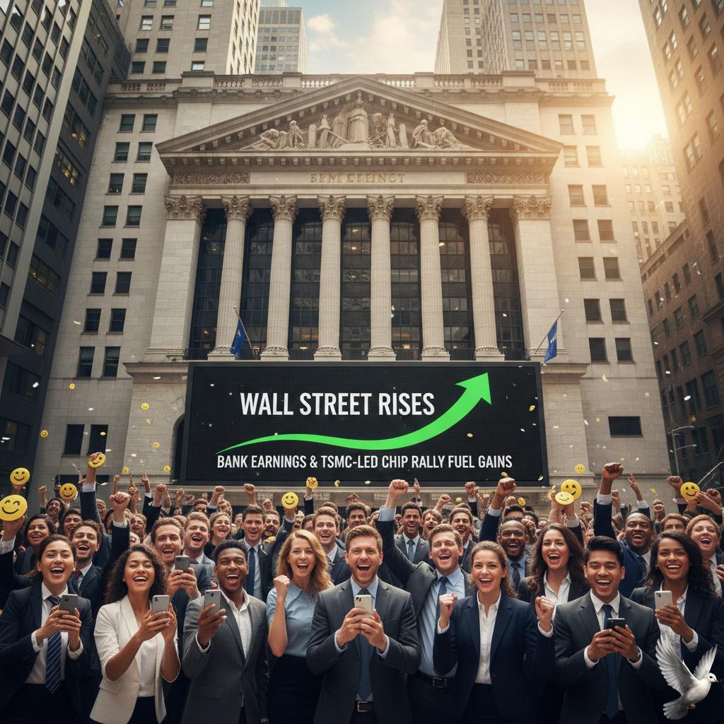Wall Street Rises as Bank Earnings and TSMC-Led Chip Rally Fuel Gains