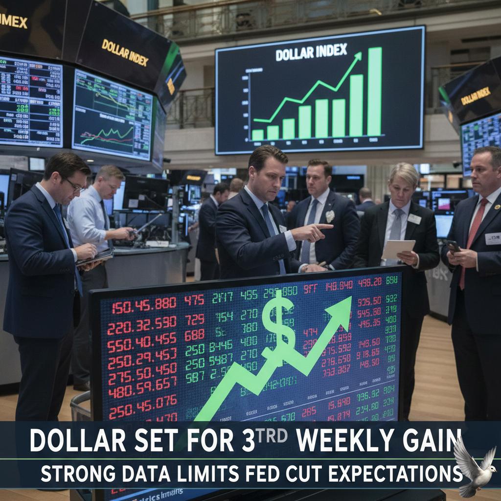 Dollar Set for Third Weekly Gain as Strong Data Limits Fed Cut Expectations