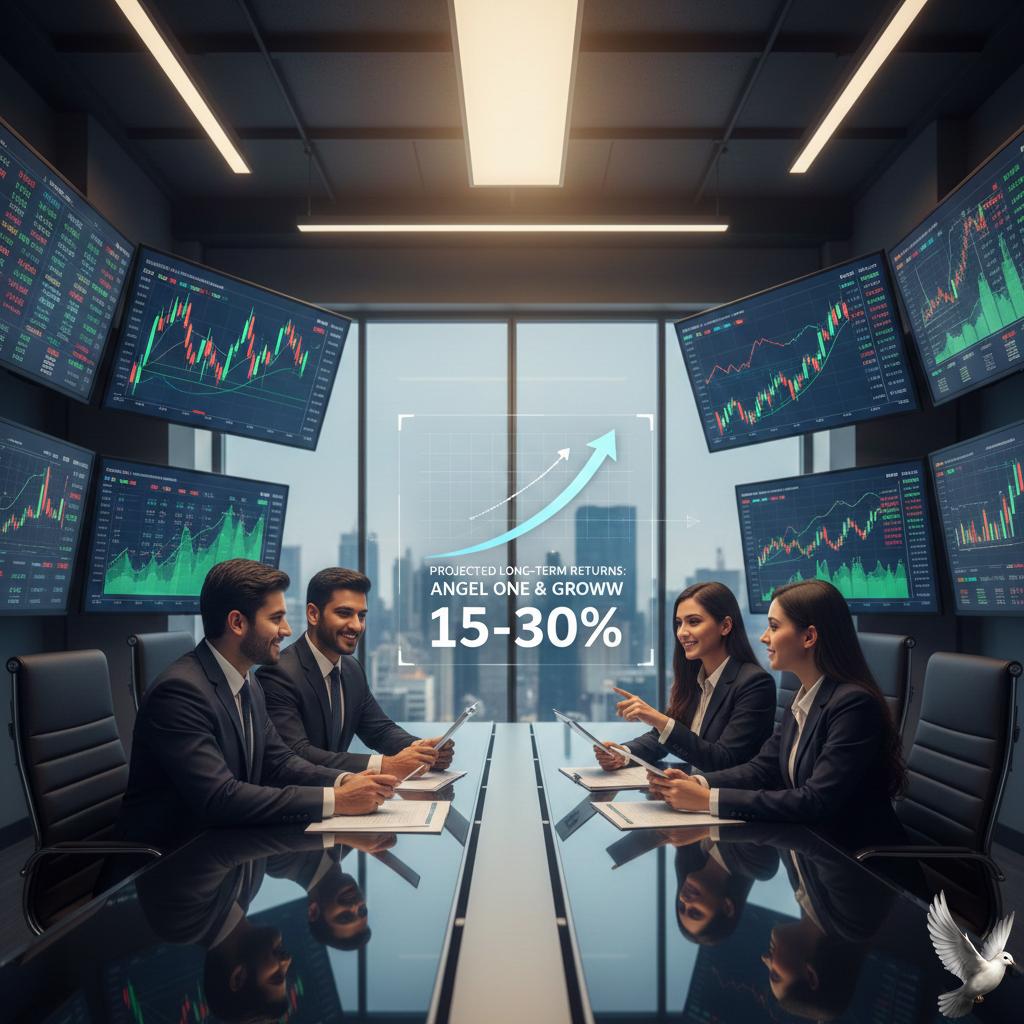 Analysts Project 15–30% Long-Term Returns for Angel One and Groww