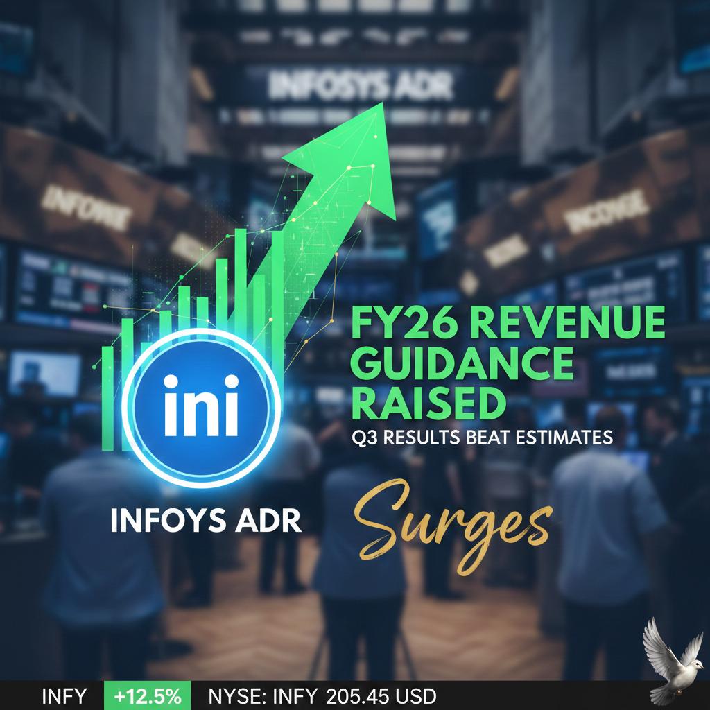 Infosys ADR Surges as Company Raises FY26 Revenue Guidance Following Q3 Results