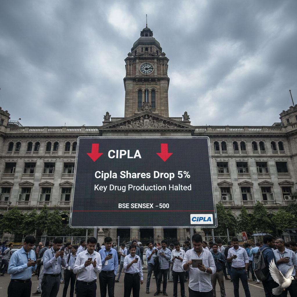 Cipla shares drop 5% following suspension of key drug production