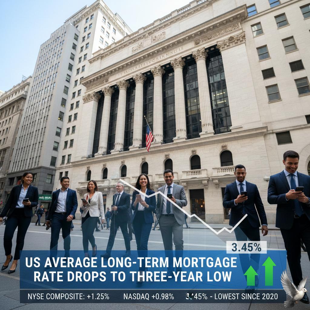 US Average Long-Term Mortgage Rate Drops to Three-Year Low