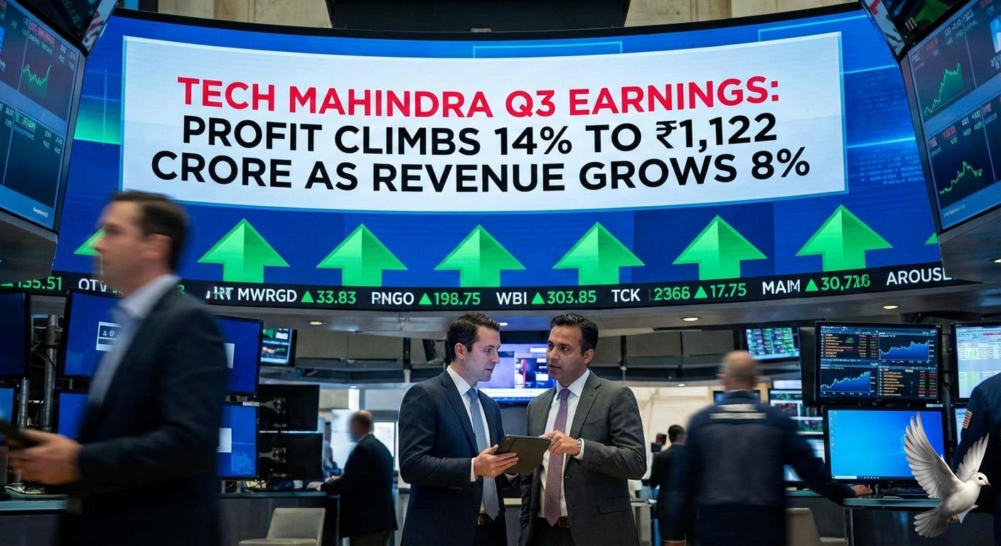 Tech Mahindra Q3 profit climbs 14% to ₹1,122 crore as revenue grows 8%