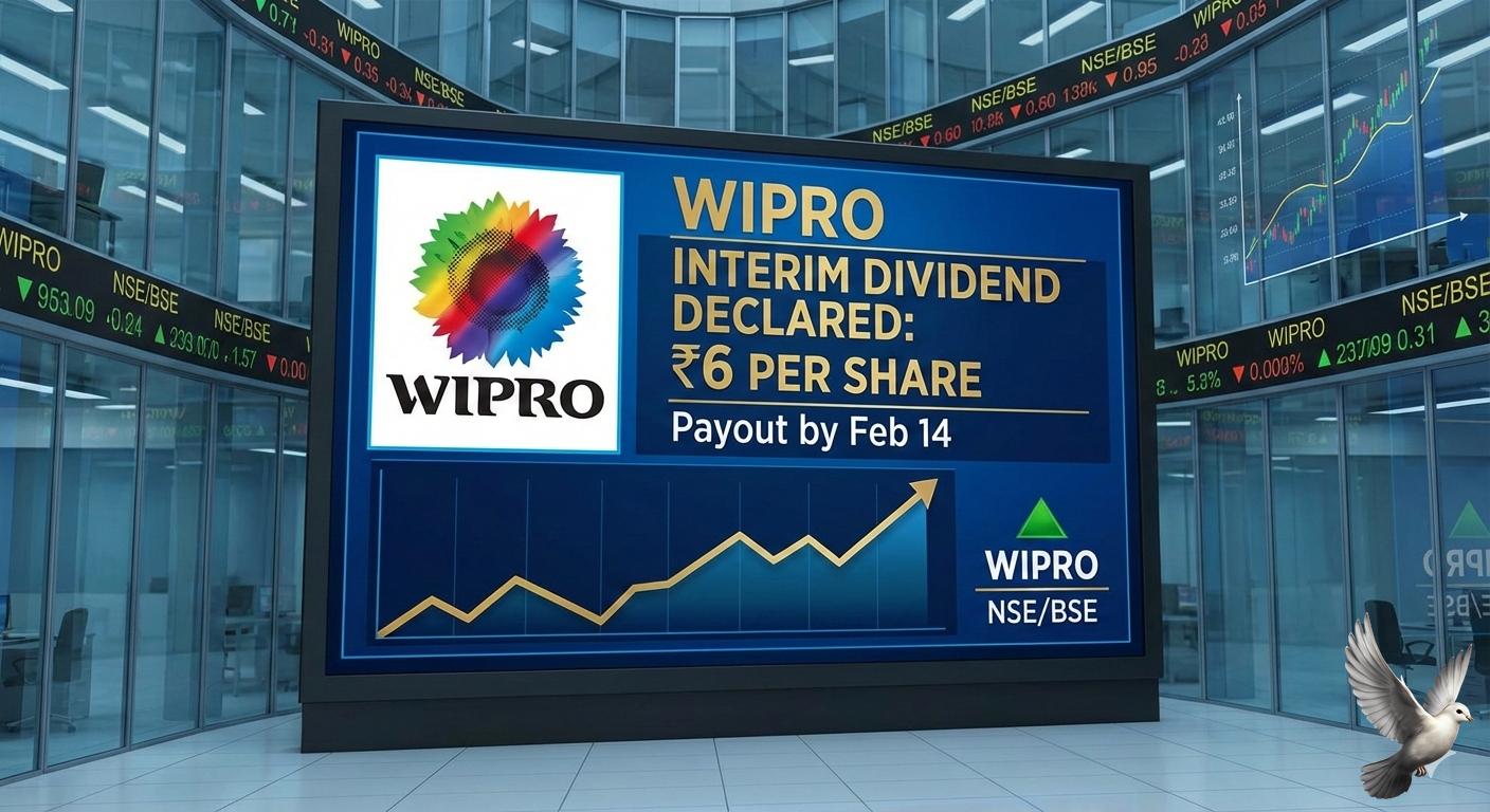 Wipro Declares ₹6 Interim Dividend With Payout Scheduled by February 14