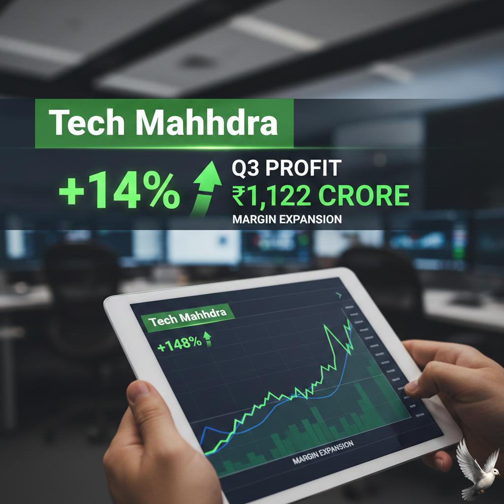 Tech Mahindra Q3 profit rises 14% to ₹1,122 crore with margin expansion
