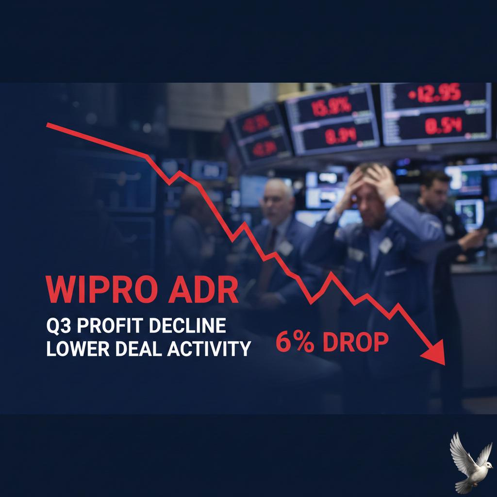 Wipro ADRs drop 6% following Q3 profit decline and lower deal activity