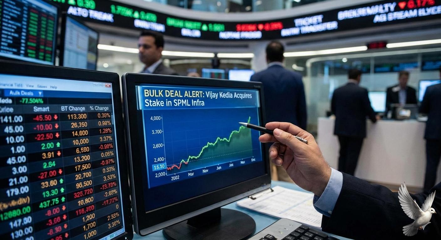 Vijay Kedia acquires stake in smallcap SPML Infra through bulk deal.