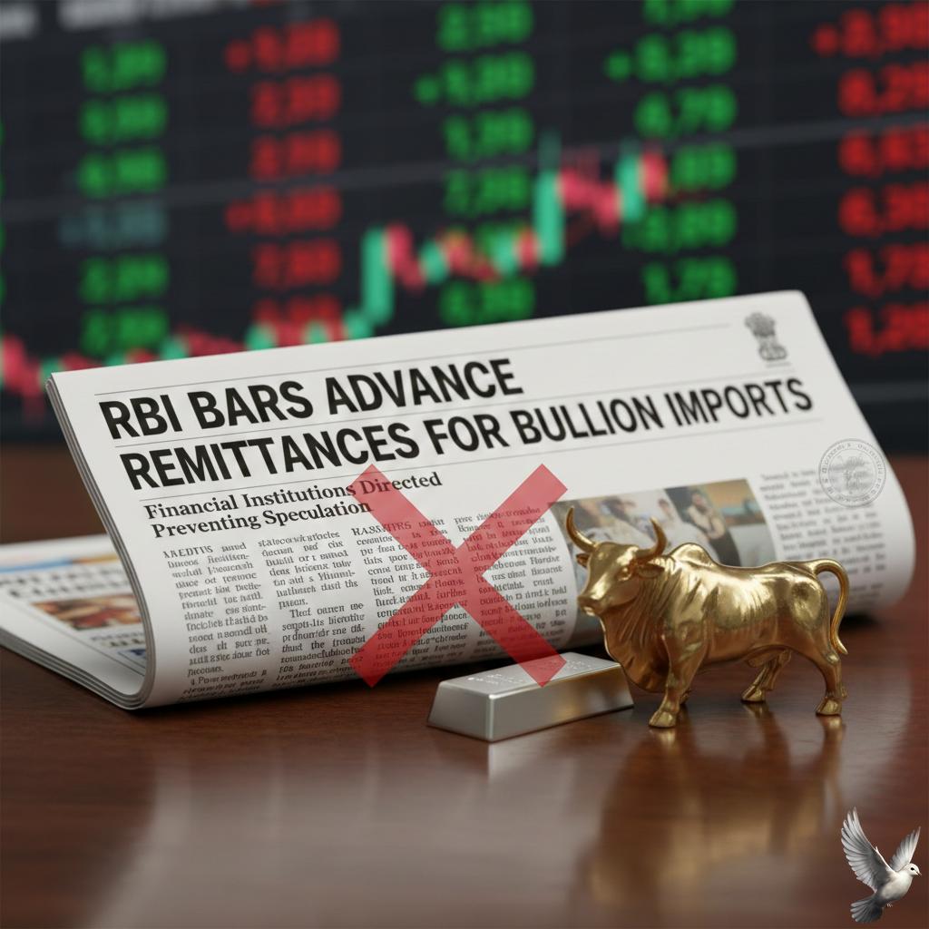 RBI Bars Advance Remittances for Bullion Imports
