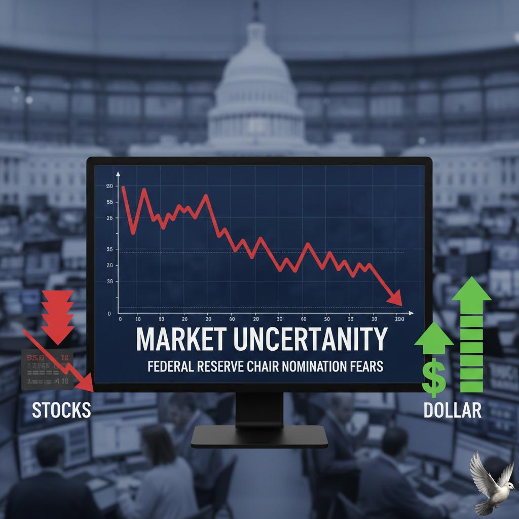 Market Uncertainty Over Federal Reserve Chair Nomination Sends Stocks Lower, Boosts Dollar