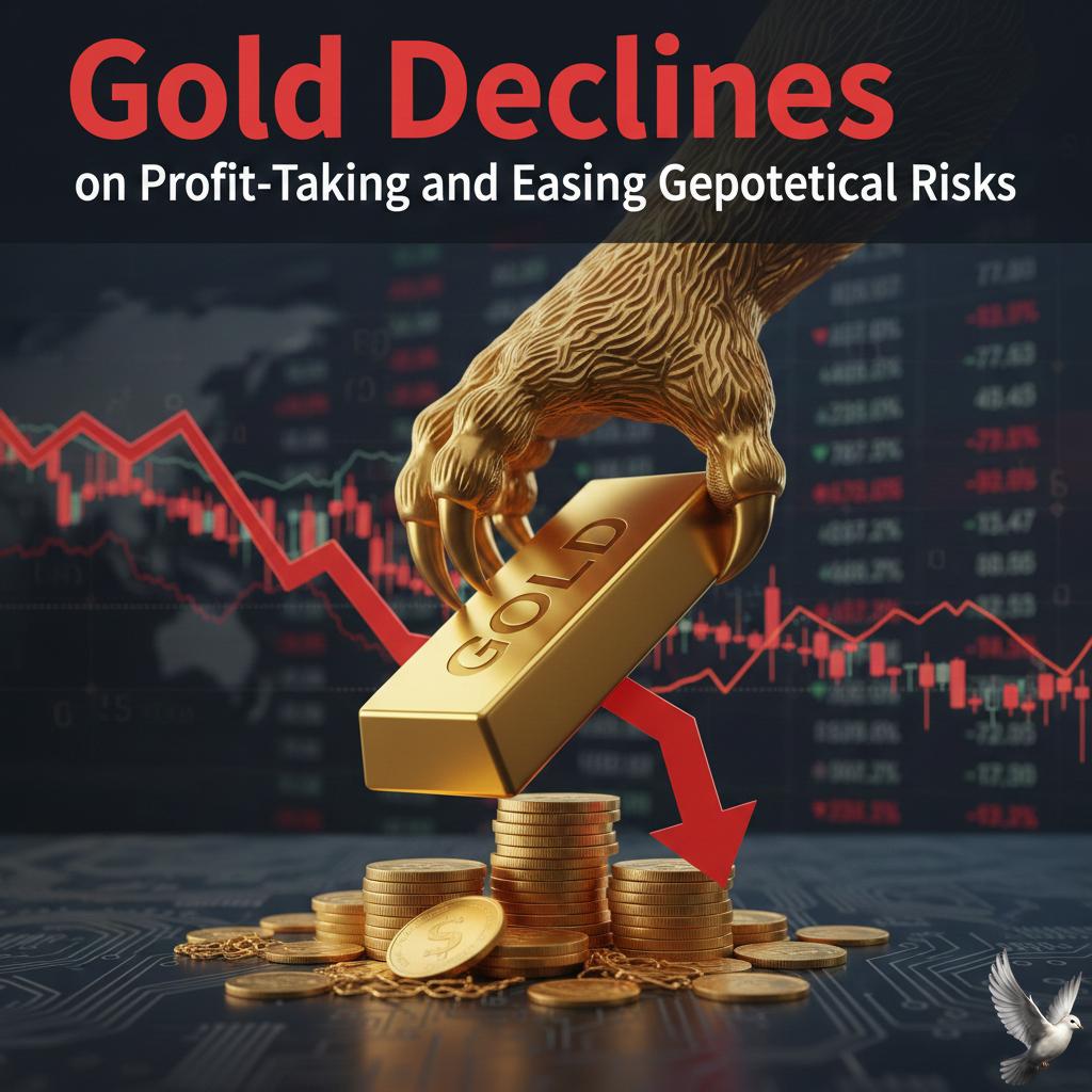 Gold Declines on Profit-Taking and Easing Geopolitical Risks