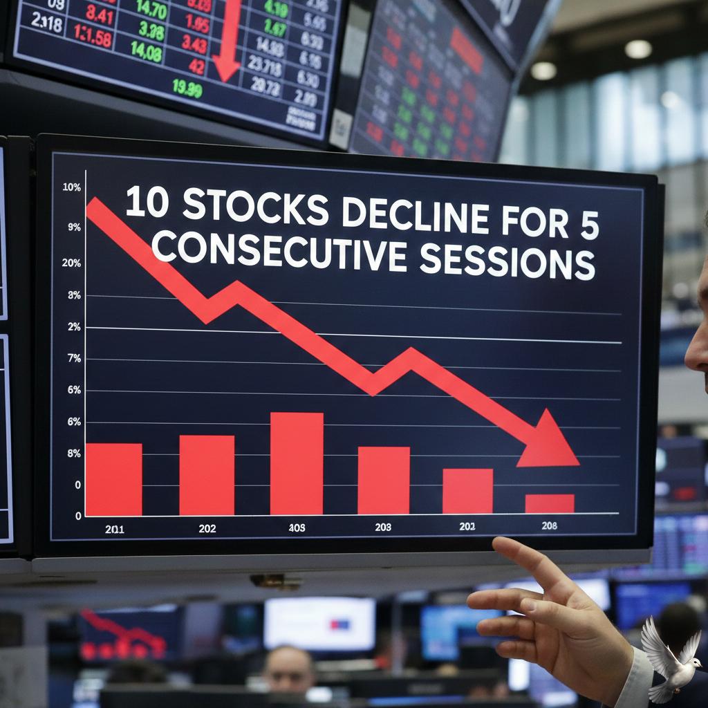 10 Stocks Decline for 5 Consecutive Sessions