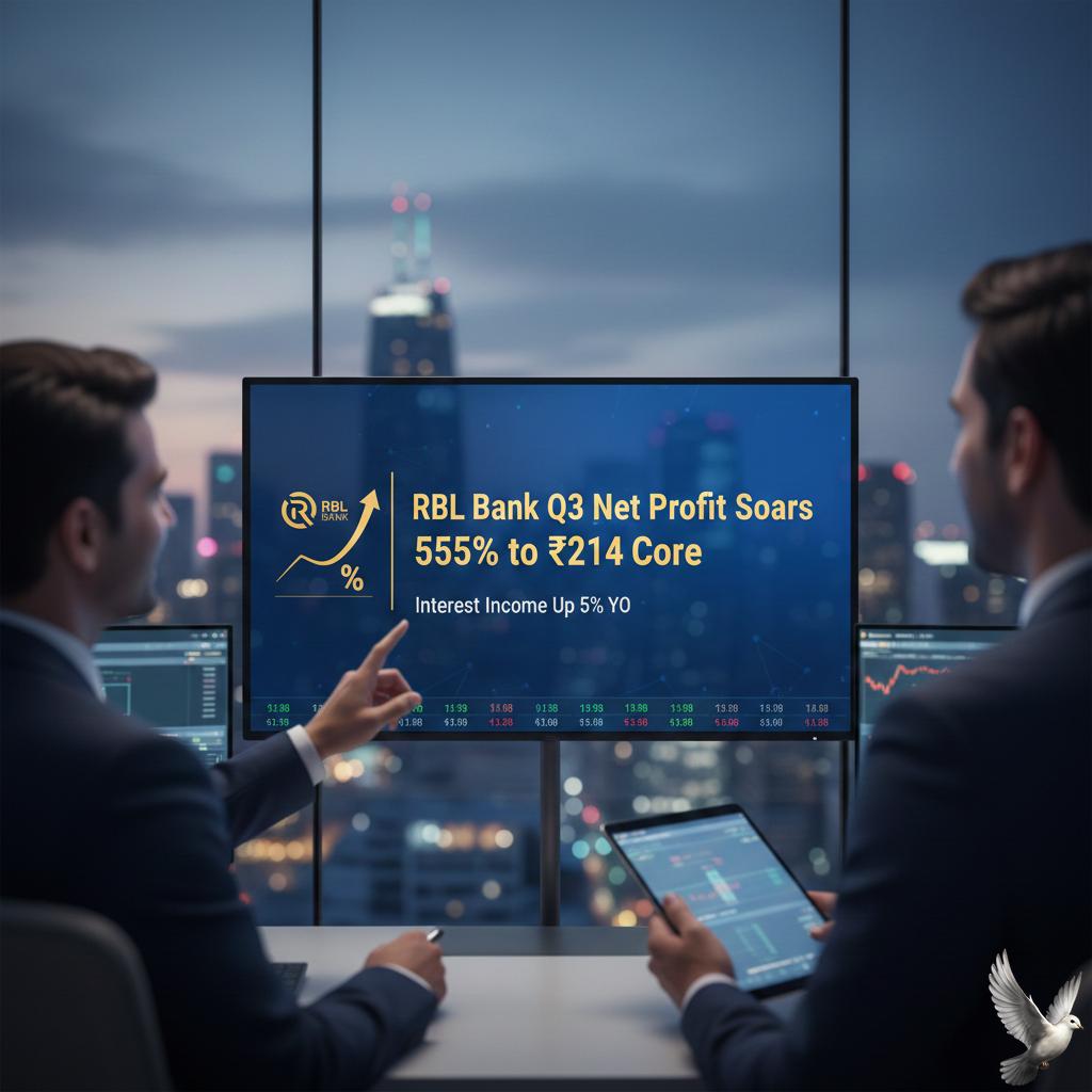 RBL Bank Q3 Net Profit Rises 555% to ₹214 Crore; Interest Income Up 5% YoY