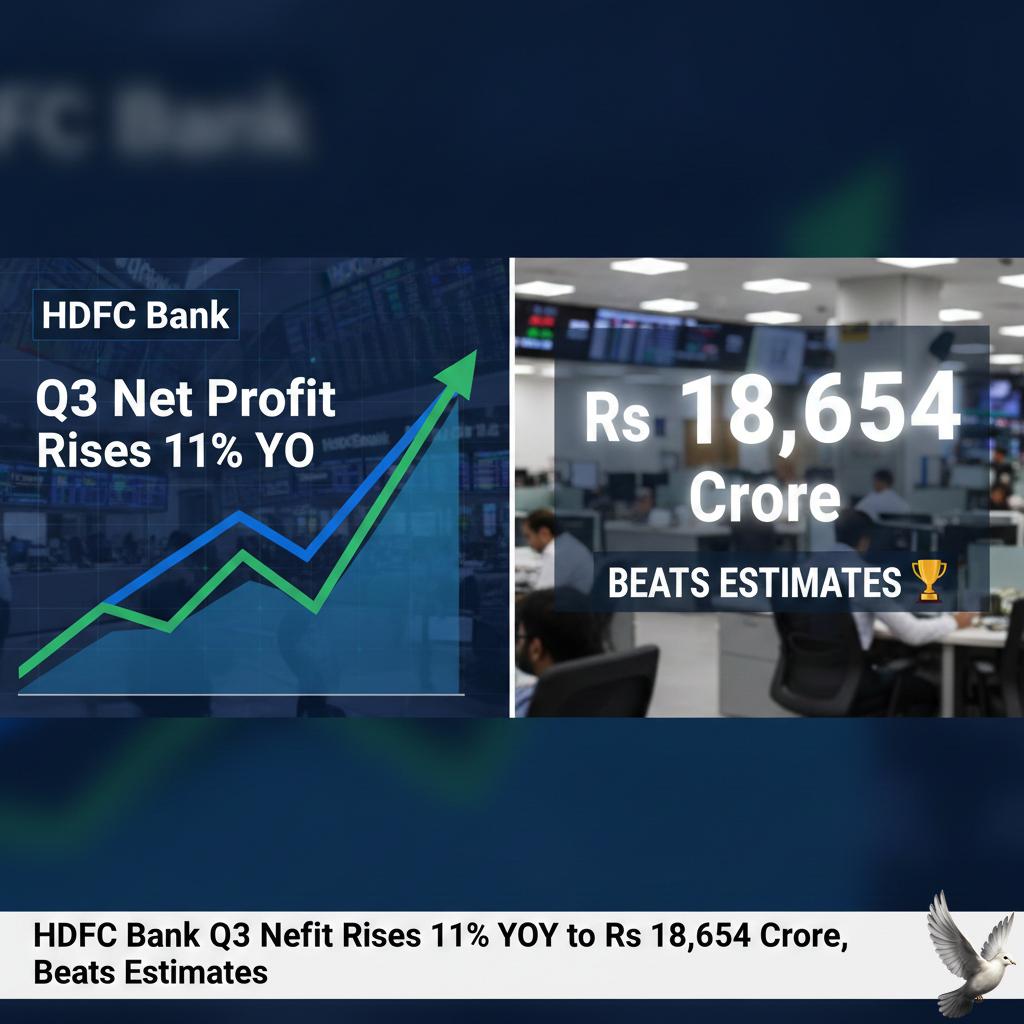 HDFC Bank Q3 Net Profit Rises 11% YoY to Rs 18,654 Crore, Beats Estimates