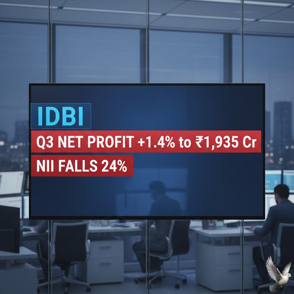 IDBI Bank Q3 Net Profit Rises 1.4% to Rs 1,935 Crore; NII Falls 24%
