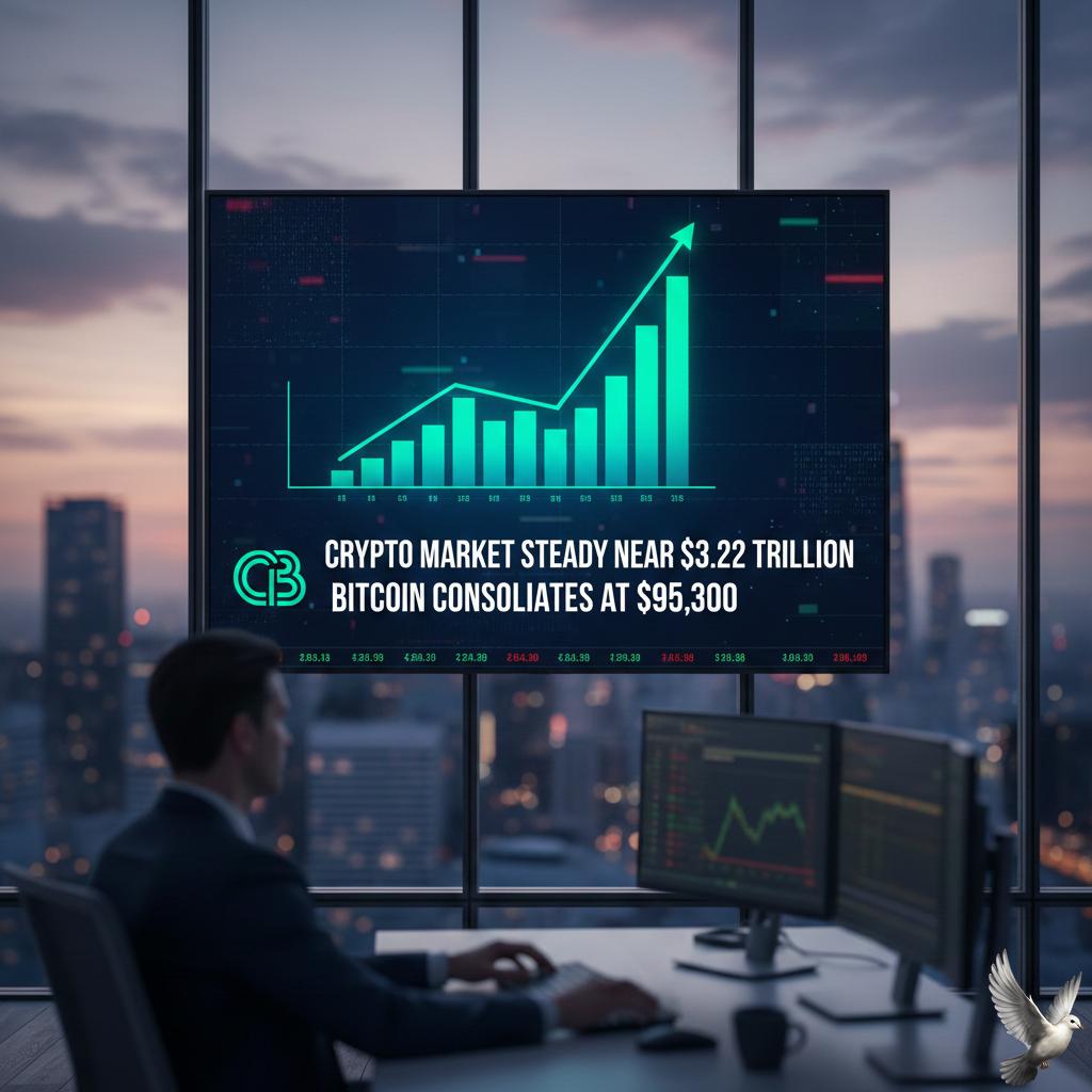 Crypto Market Remains Steady Near $3.22 Trillion with Bitcoin Consolidating at $95,300