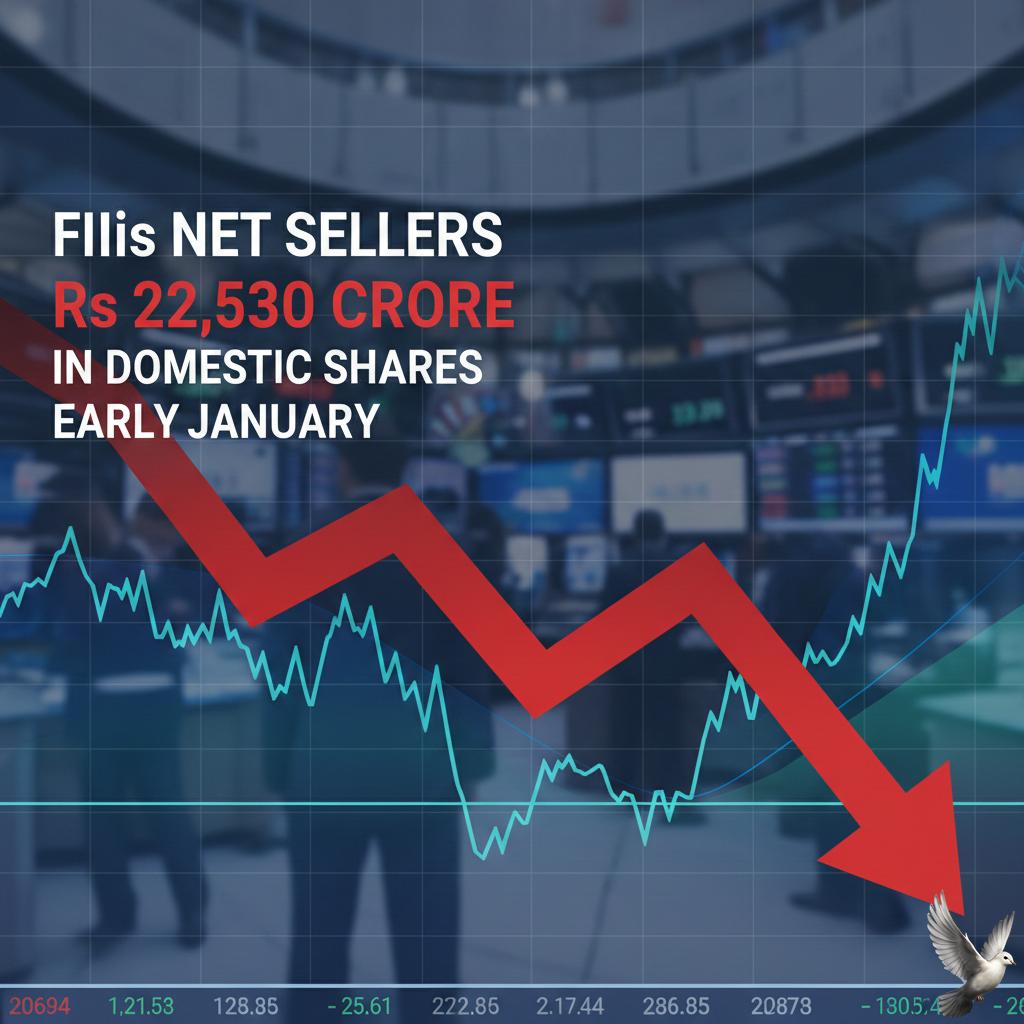 FIIs Net Sellers of Rs 22,530 Crore in Domestic Shares During Early January