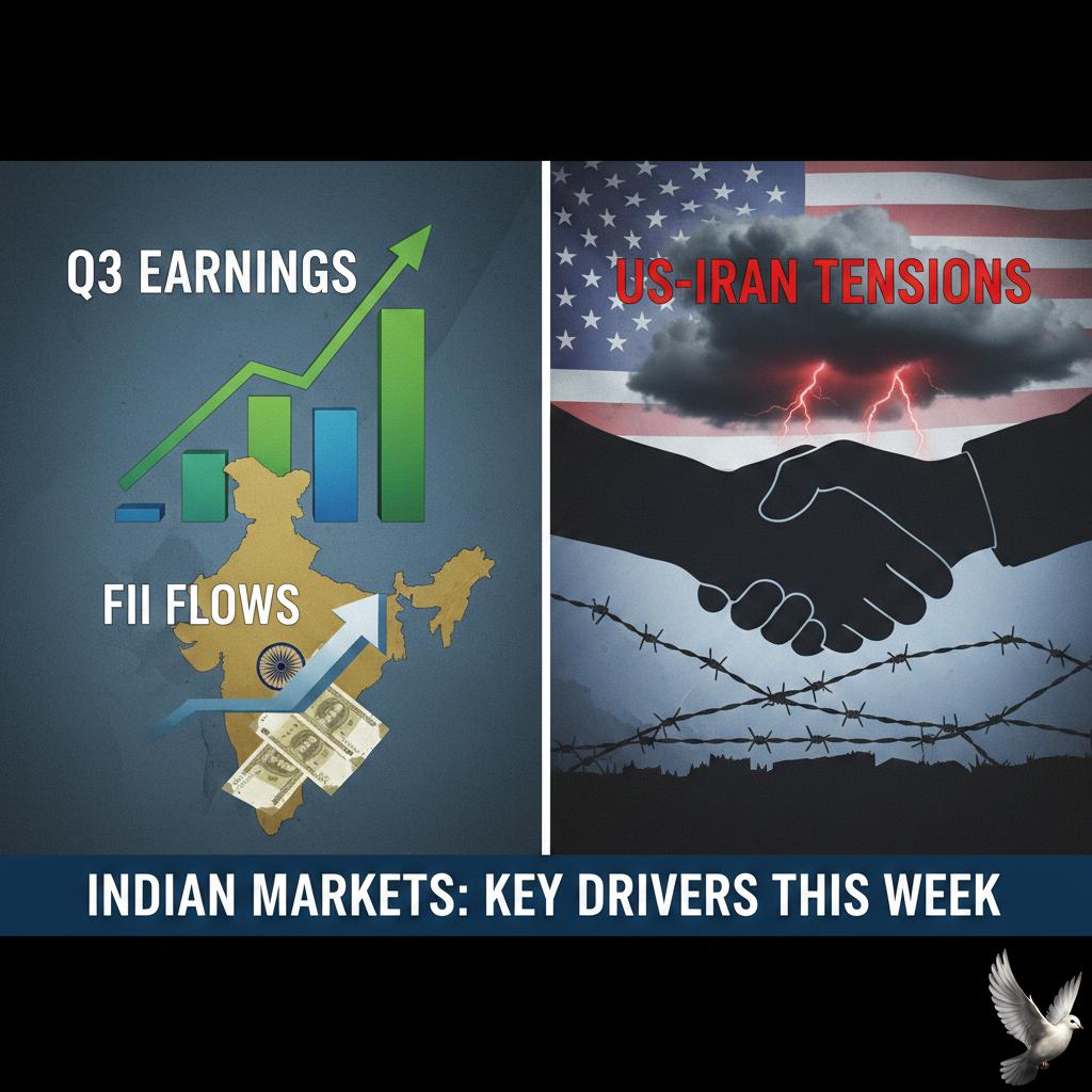 Q3 Earnings, US-Iran Tensions, and FII Flows Among Key Drivers for Indian Markets This Week