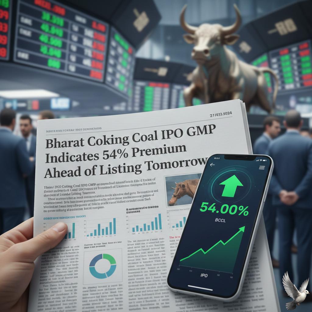 Bharat Coking Coal IPO GMP Indicates 54% Premium Ahead of Listing Tomorrow