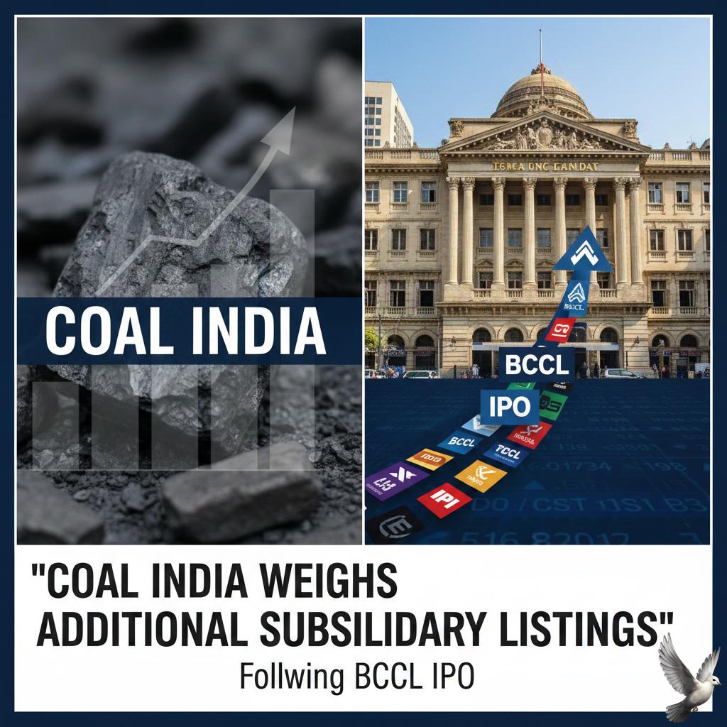 Coal India Weighs Additional Subsidiary Listings Following BCCL IPO