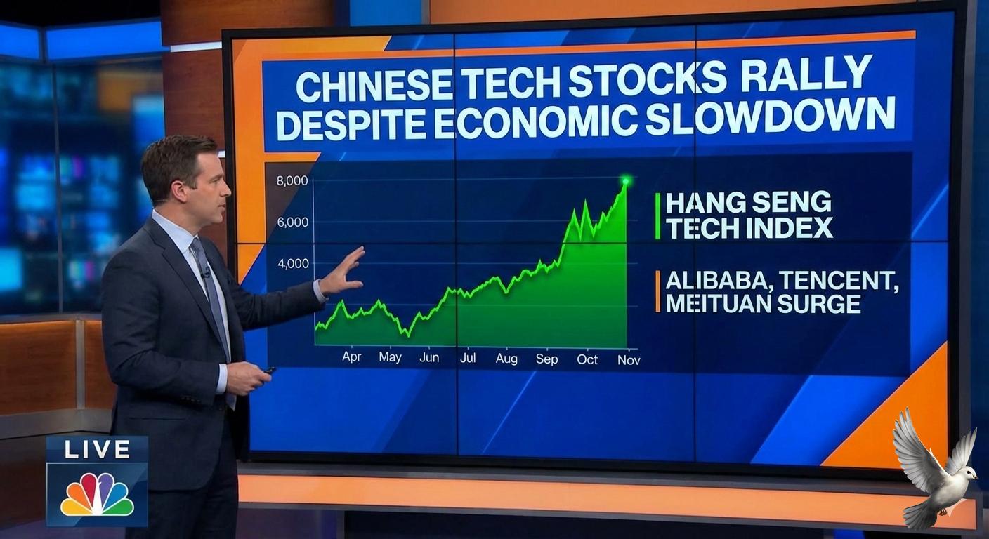 Chinese Tech Stocks Rally Despite Economic Slowdown