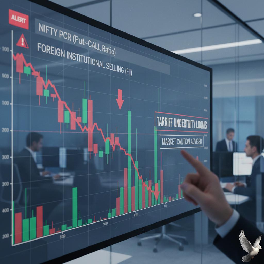 Nifty PCR Signals Caution Amid Foreign Selling and Tariff Uncertainty