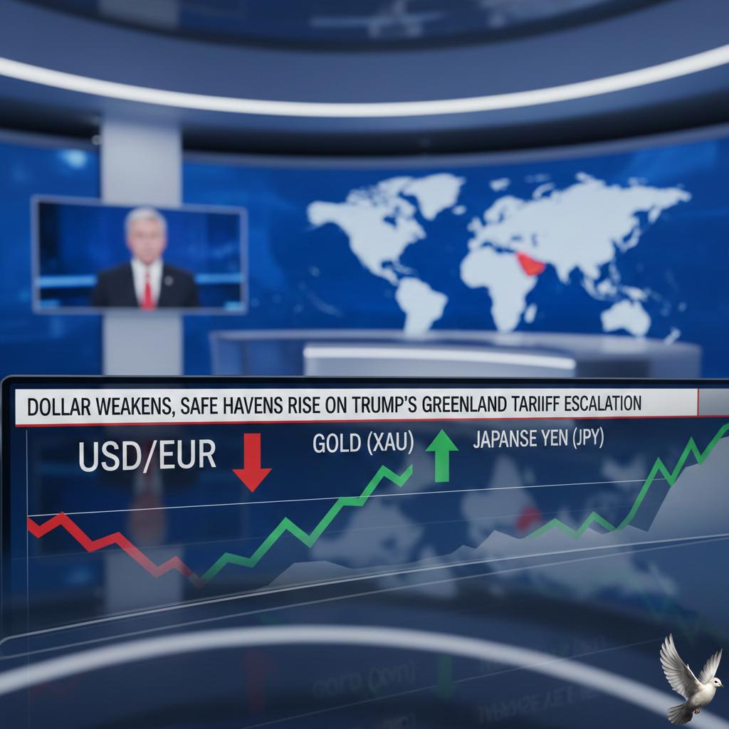 Dollar Weakens, Safe Havens Rise on Trump's Greenland Tariff Escalation