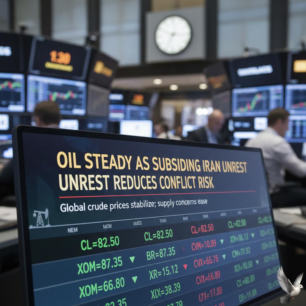 Oil Steady as Subsiding Iran Unrest Reduces Conflict Risk