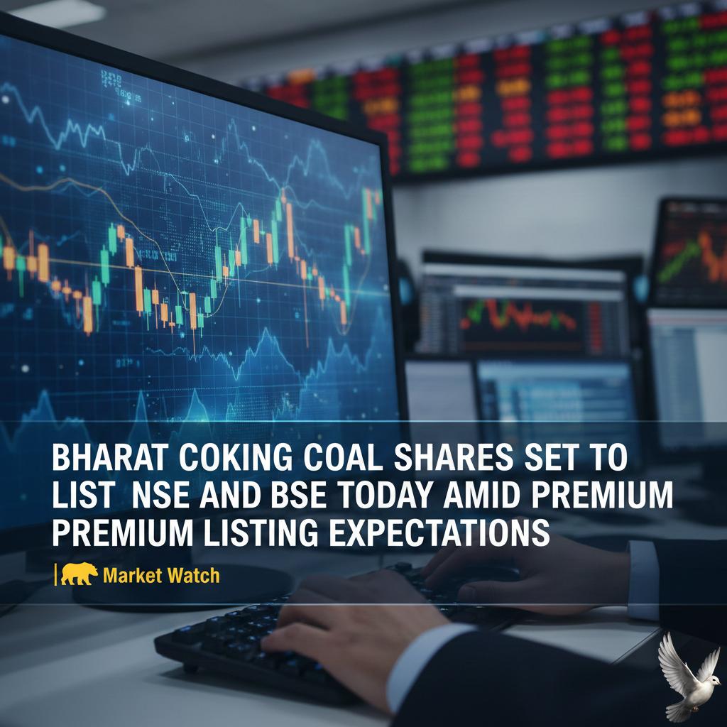 Bharat Coking Coal Shares Set to List on NSE and BSE Today Amid Premium Listing Expectations
