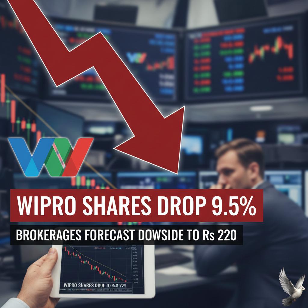 Wipro Shares Drop 9.5% as Brokerages Forecast Downside to Rs 220
