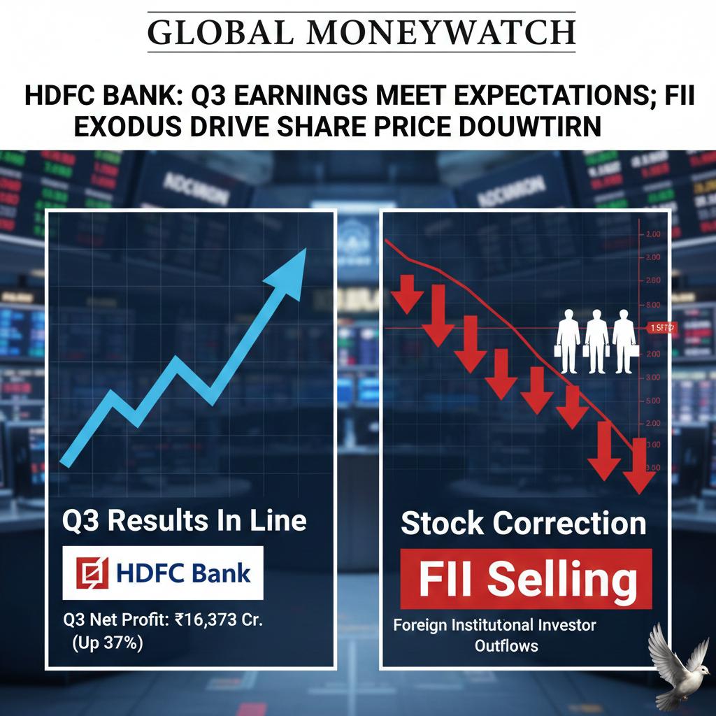 HDFC Bank Q3 Results In Line; Stock Correction Attributed to FII Selling